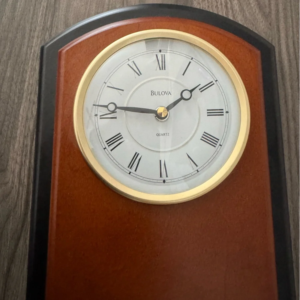 Bulova 12” Solid Wood Wall Clock